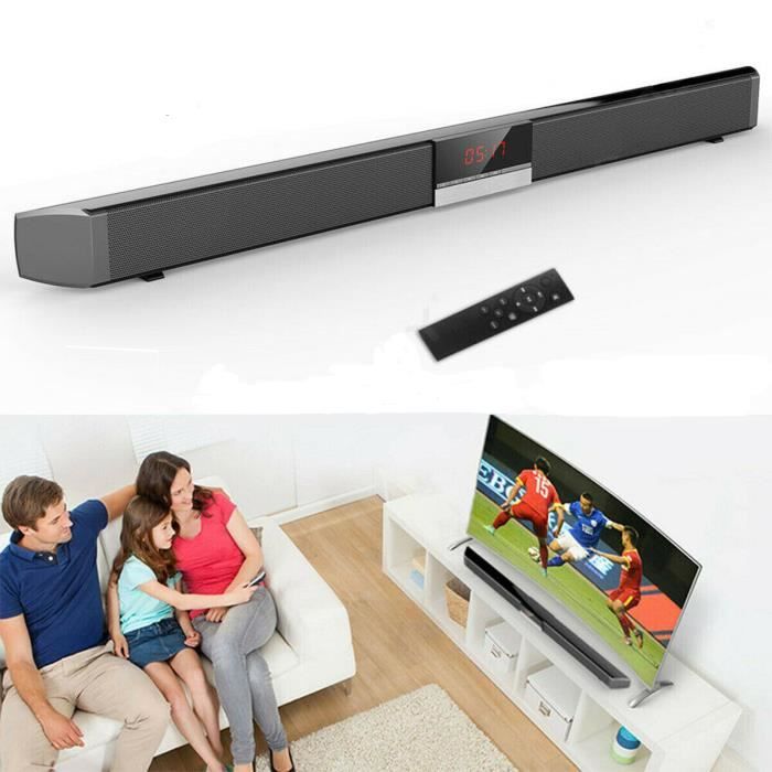 Barre De Son Pour Tv Polaroid Barre de Son, TV Soundbar Portable, 3D Surround Haut-Parleur Basse