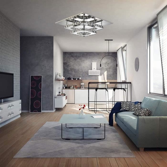 Plafonnier en CristalLustre LEDLumière de Cristal pour Couloir Salle à Manger30cm 36W (Blanc Froid)