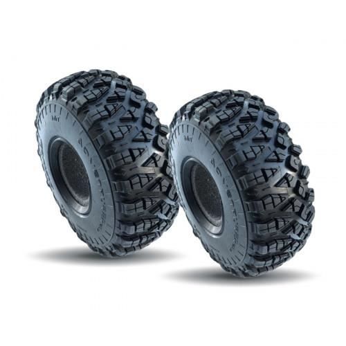 Griwiuiowe Lot de 4 pneus de 1,9 pouces en mousse souple pour pneus 1/10 RC Crawler 110-120 mm Diamètre 1,9 pouces