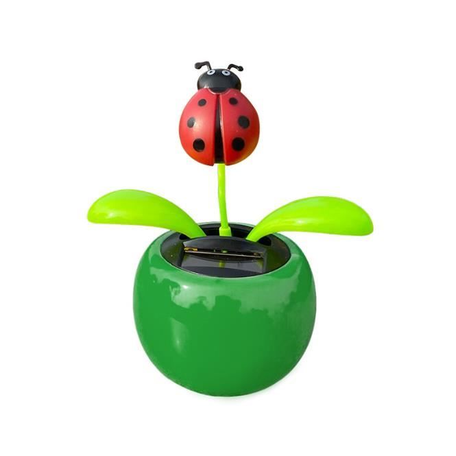 Figurine De Décoration De Fleur Solaire Wobble Figure Ornement De Figure Solaire Pour Votre Voiture Jouets Pour Enfants（vert）