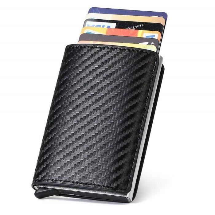 Porte Carte Crédit, RFID Carte de Crédit Carbon Fiber, Etui de