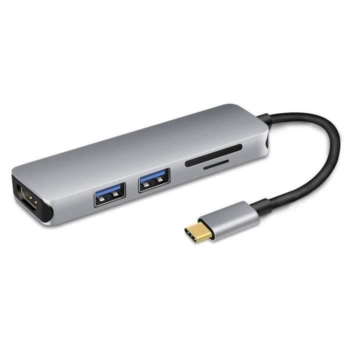 pour VGA, connexion de p/ériph/ériques avec USB 3.1 Type-C et Thunderbolt 3 sur des moniteurs VGA // TV // Beamer, Full HD, connecteur plaqu/é or Hama Adaptateur USB-C Noir