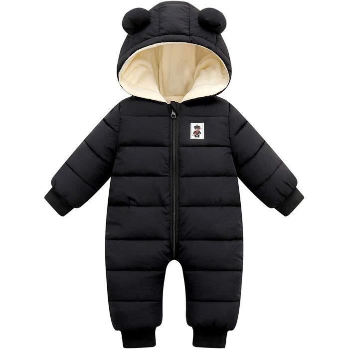 Combinaison de Neige Bébé Fille Garçon Manteau à Capuche Hiver