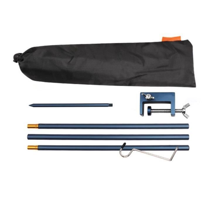 Poteau Lanterne Camping Pliable 45 Pouces - Aluminium, Support Suspendu, étanche