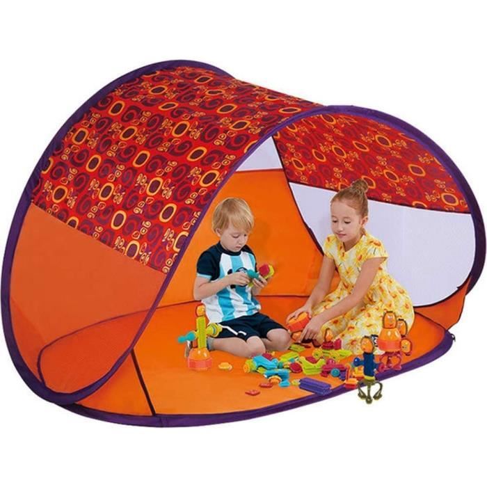 Exqline Tente Pop-up Système Solaire – 120x120x110 Cm – Coton Polyester Ignifugé, Tige Fibre Verre – Plafond Aéré, Sac De Transport – Intérieur/extérieur – Dès 3 Ans