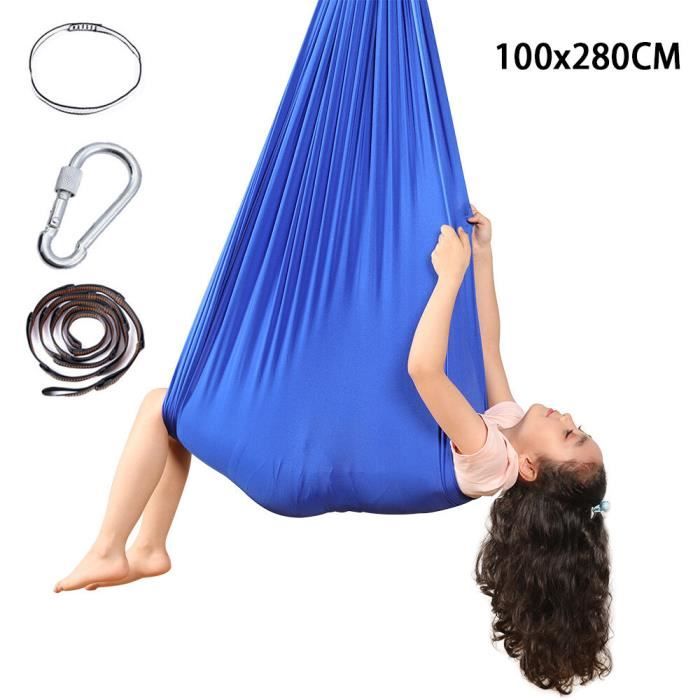 Balançoire Élastique Braoses – Siège EVA Bleu Réglable En Hauteur – Charge Max 150 Kg – Enfant Et Adulte – Intérieur/Extérieur