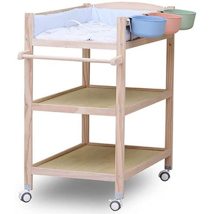 Table A Langer Table A Langer En Bois Avec Coussin Et 3 Paniers De Rangement Station A Langer Portable Mobile Avec Roues Pour 498 Cdiscount Puericulture Eveil Bebe