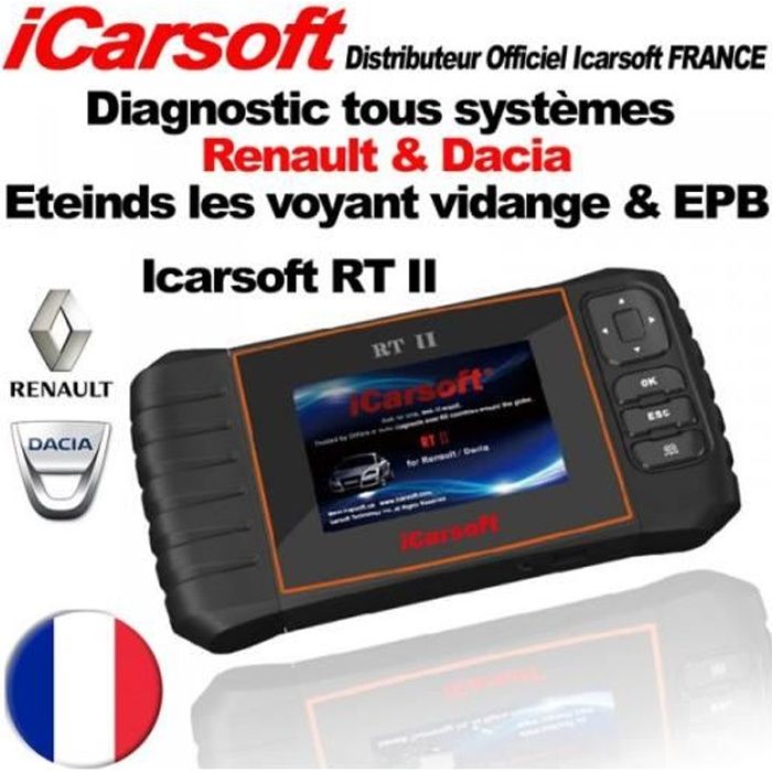 Valise Diagnostique RENAULT & DACIA | iCARSOFT RTII | type CAN CLIP ...