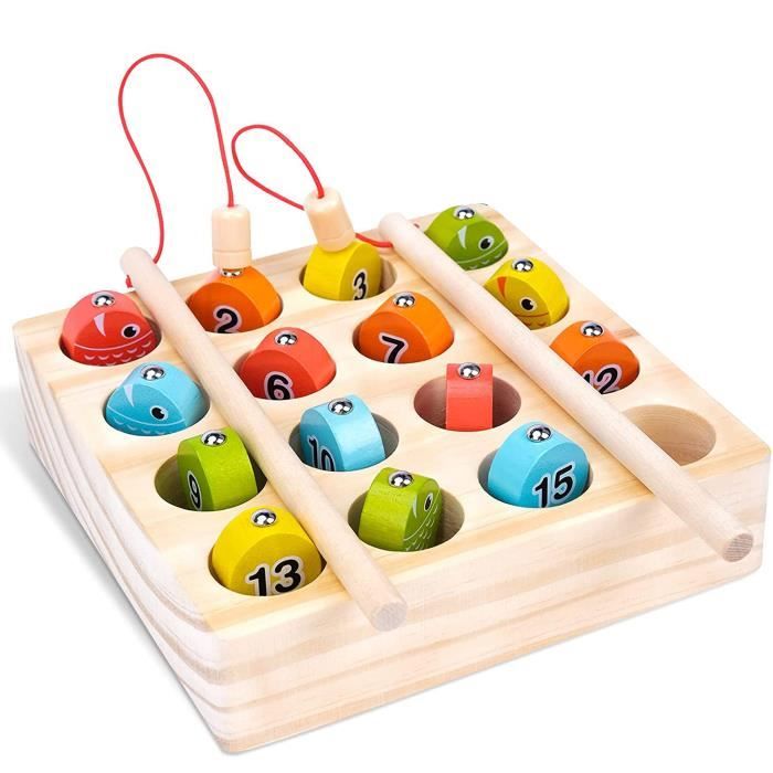 Jeu de pêche magnétique en Bois,Montessori