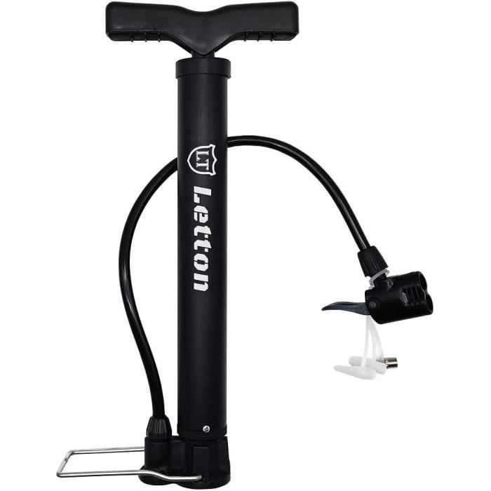 Pompe à pied à double baril pour vélo, pompe à air portable, pompe à pied avec manomètre de précision, pompe à pneu, convient pour voiture