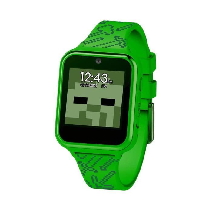 Montre interactive - Minecraft - MIN4045 - Écran tactile - Selfie Cam - Jeux éducatifs