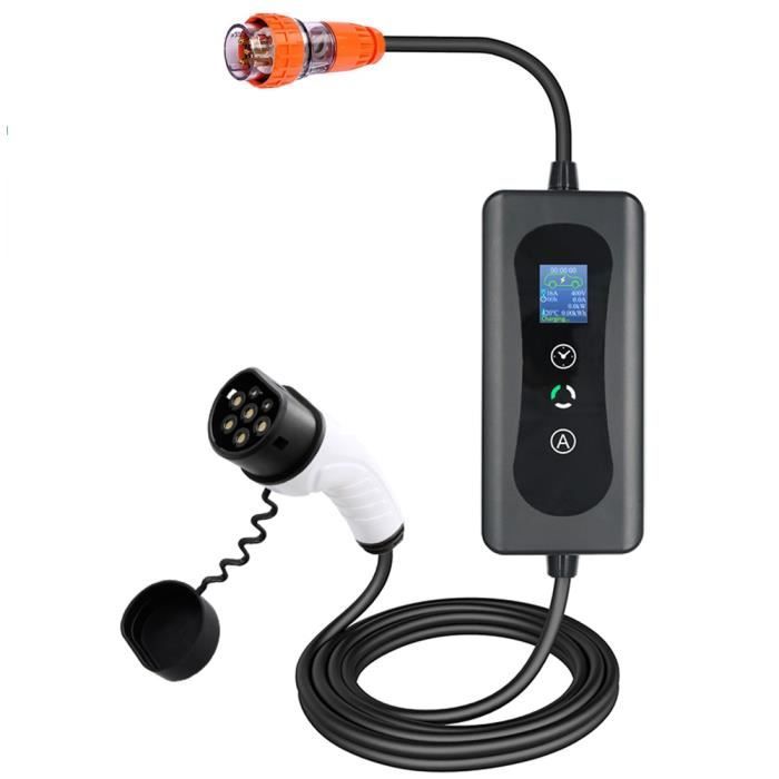 Portable Chargeur EV Type 2 Cable 11KW 16A 3 Phases pour Voiture