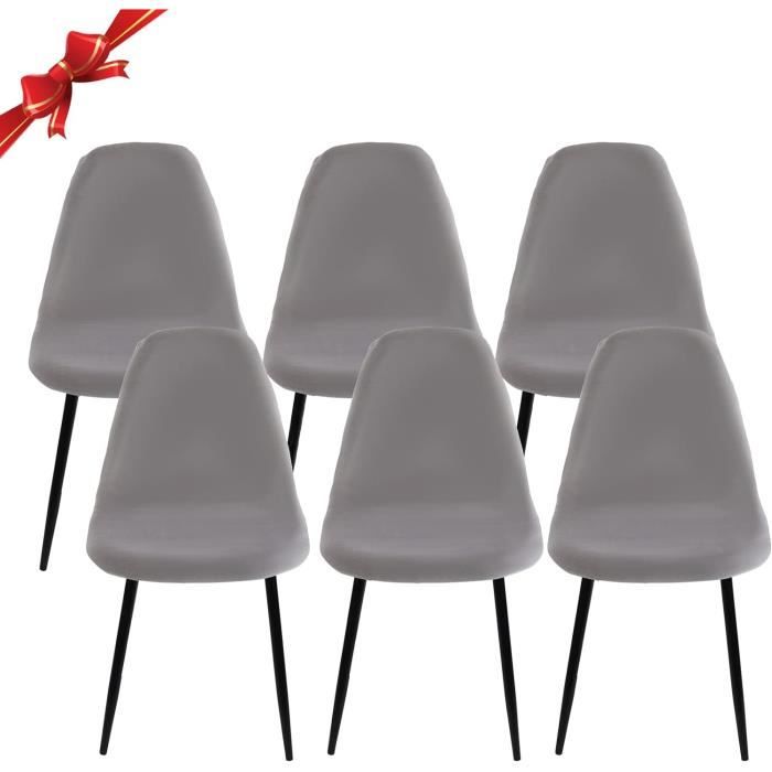 Lot De 4 Housses De Chaise Scandinaves Jaotto - Extensibles Et Jacquard - Salle à Manger