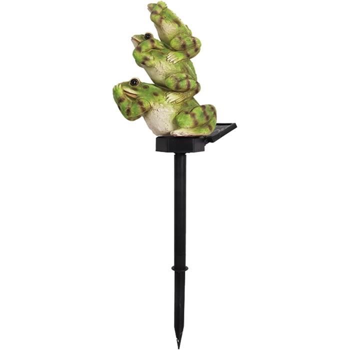 Lampe Solaire Grenouille Résine - Décoration Jardin, Pelouse, Extérieur - Éclairage Automatique