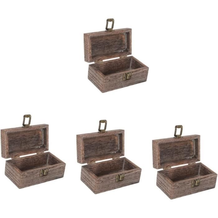 Boîte Noire En Bois Décor Fleur Nacré - Occasion - Objet De Décoration