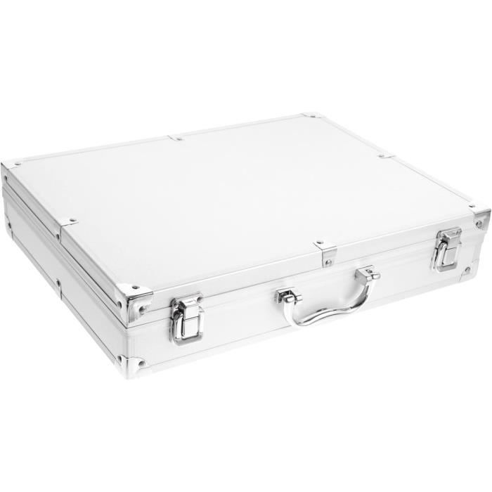 Mallette Aluminium 36x20cm Avec Mousse - Coffret Dur Pour Outils, Voyage, Ou Transport De Valeurs