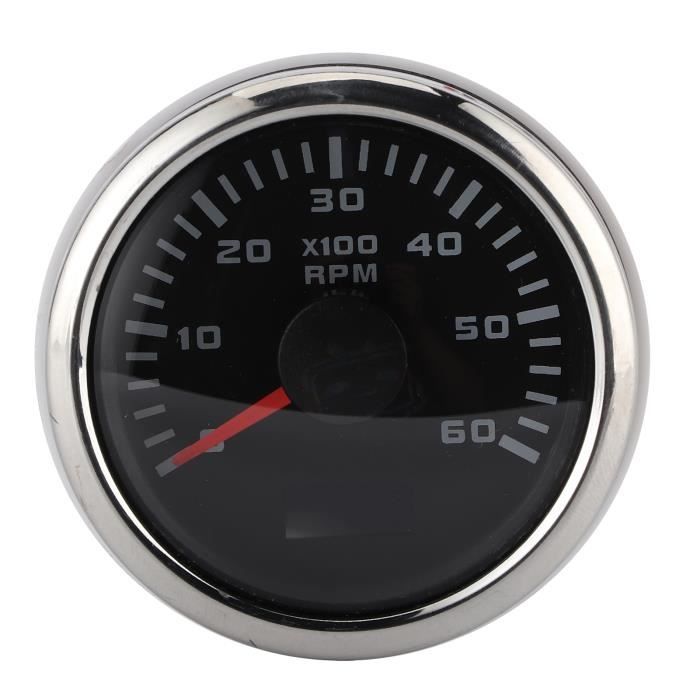 Tachymètre Yctze LCD 52mm 6000 Tr/min Pour Moto, Moteur Hors-Bord & Machines De Construction