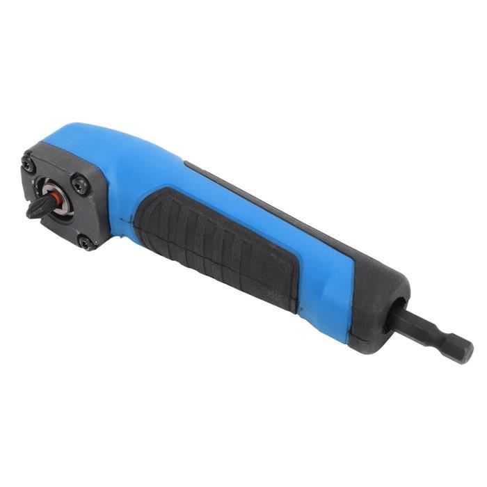 Adaptateur de perceuse à angle droit 90 degrés avec clé et rallonge