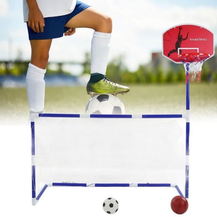Cage de Football avec Panier de basket,2 en 1 mini But de Football pour enfant, jouet de but Détachable Solide