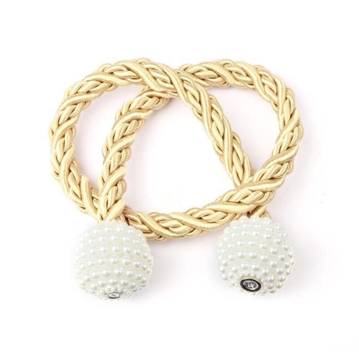 Clips Magnétiques Pour Rideaux En Perles Tressées - Lot De 4, Longueur 49 Cm, Fixation Facile