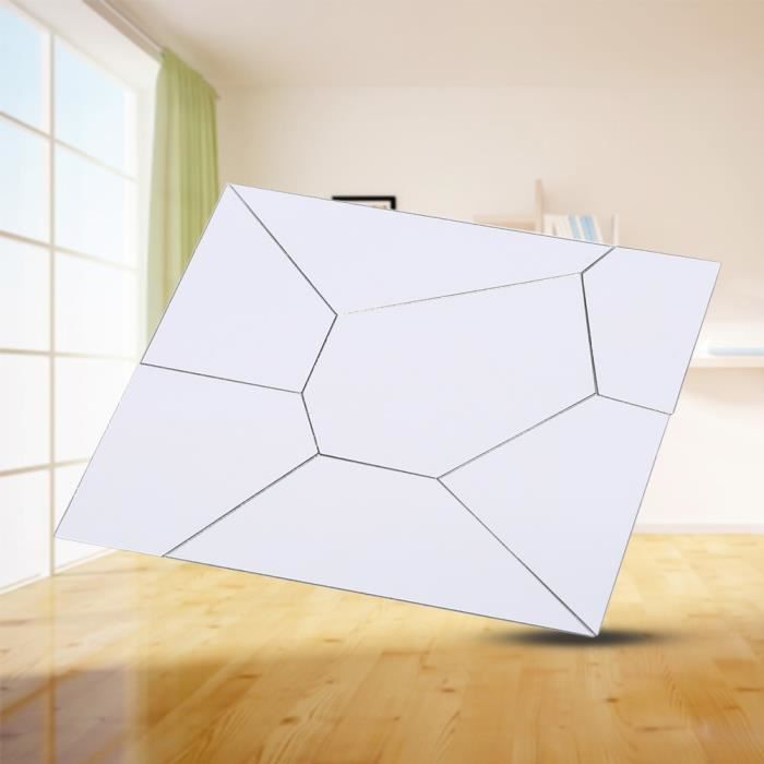 Sticker Mural 3D Romy N260 – Blanc Et Doré – Autocollant Amovible