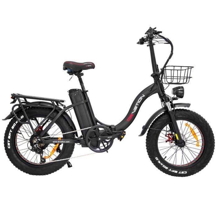 Vélo Électrique DrveTion CT20 - 20*4.0 Pouces Moteur 750W Batterie 48V20AH Frein à Disque - Noir