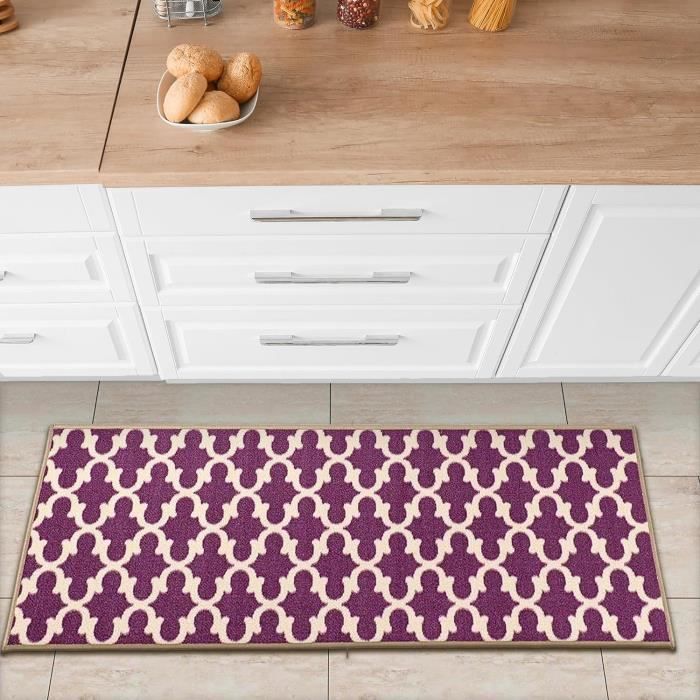 Tapis De Couloir Collection Glamour Dos En Caoutchouc Effet Treillage