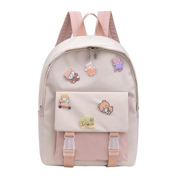 Nouveau lycée japonais filles sac à dos-sacs d'école avec Multi poches- Kawaii Design-Style féminin-Harajuku Cutest Mochi