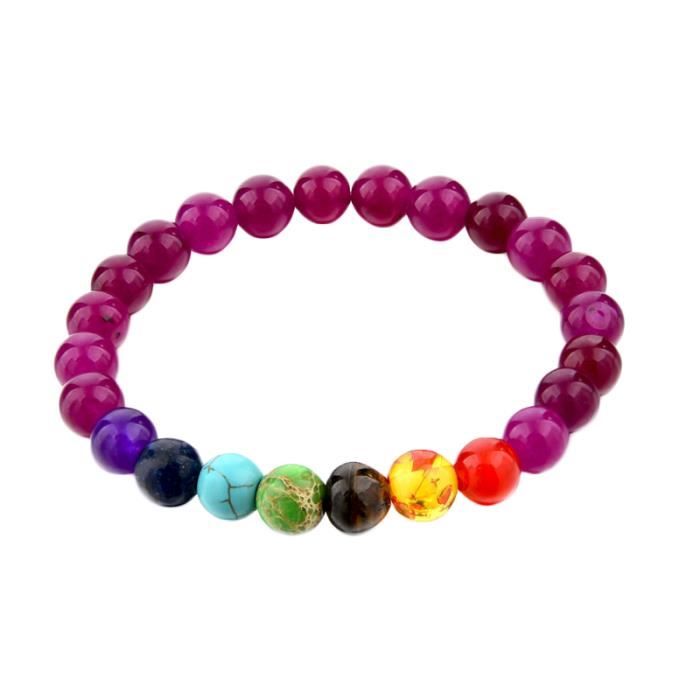 Bracelet élastique MARC LABAT Avec Perles De Verre Multicolores - Style Breloques, Neuf Avec étiquettes