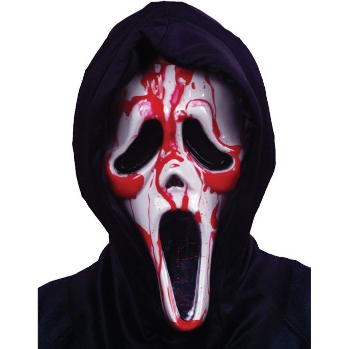 Masque Scream© Ensanglanté - Ghost Face© - FUN WORLD - Accessoire de déguisement - Noir - Adulte