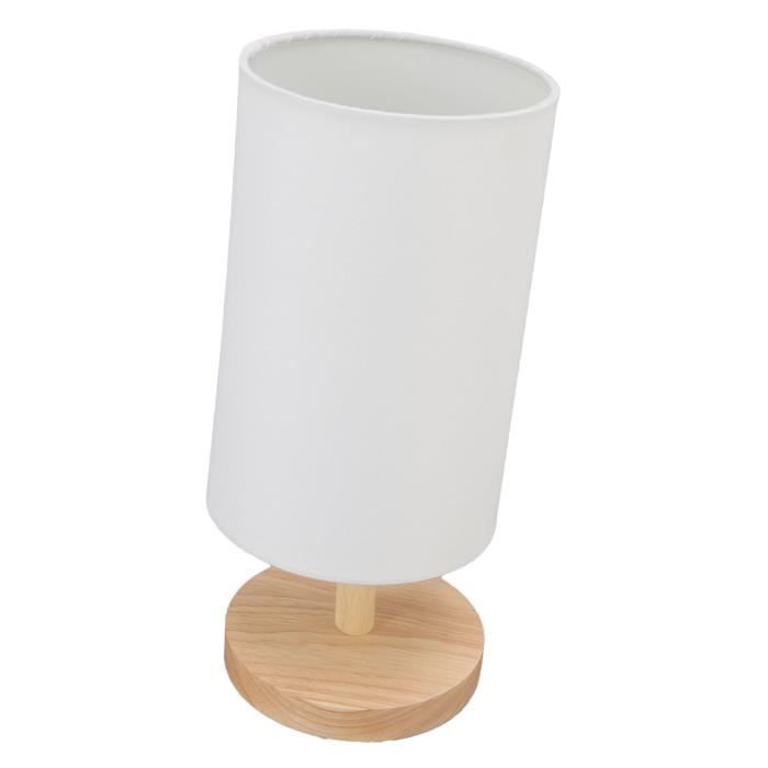 Lampe De Table Romantique Boule Lait Blanc Bois Massif - Lampe Chevet E27 Chambre Et Bureau