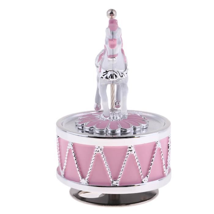 Boîtes à musique carrousel pour filles et femmes, château de mélodie rotatif à 3