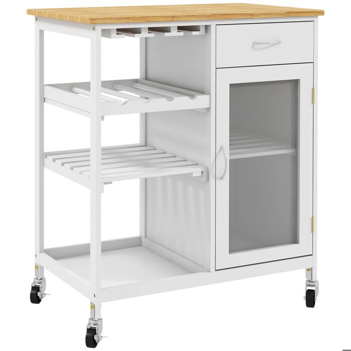 HOMCOM Chariot de Service desserte de Cuisine à roulettes Multi-rangements 3 paniers métal tiroir rallonges MDF Blanc chêne Clair HOMCOM Chariot de Service desserte de Cuisine à roulettes Multi-rangements 3 paniers métal tiroir rallonges MDF Blanc chêne Clair