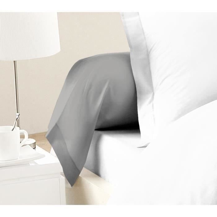 LOVELY HOME Lot de 2 Taies de Traversin 100% coton 85x185 cm