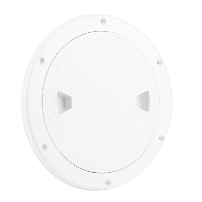 Couvercle De Trappe Bateau Rond ABS Blanc 4 Pouces - Diamètre Intérieur 101 Mm, Extérieur 143 Mm