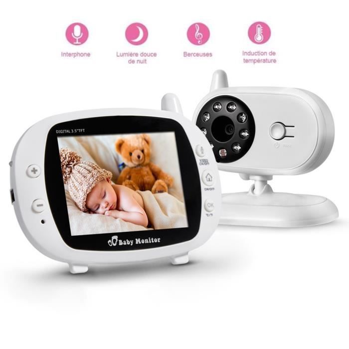 Moniteur Bebe Sans Fil 3 5 Bebe Ecouteur Numerique 2 4ghz Babyphone Avec Camera Vision Nocturne Temperature Surveillee Camera Cdiscount Puericulture Eveil Bebe