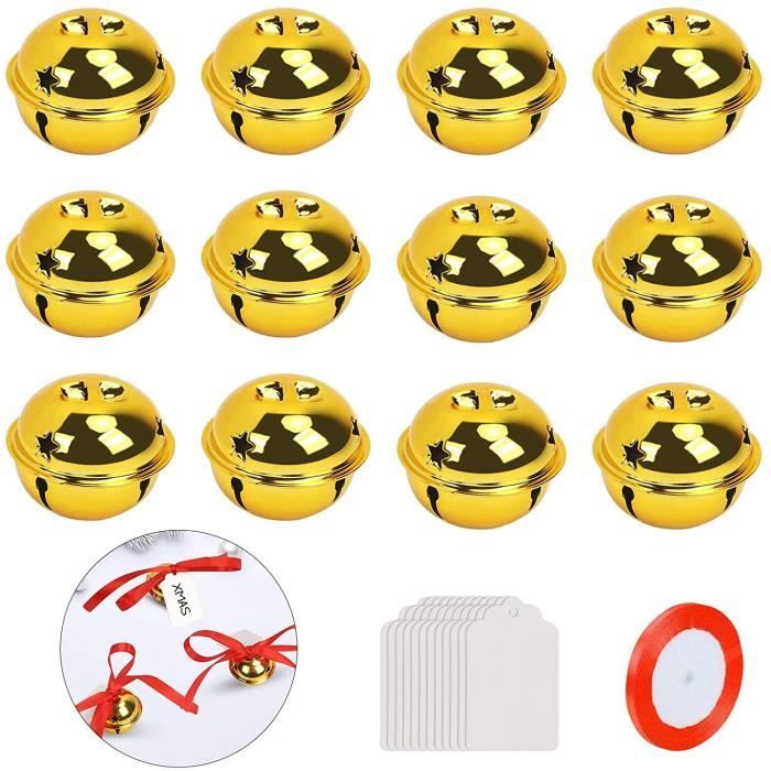 200 Pièces Grelots Clochettes 12mm - Mini Clochettes Rétro Noël - Grelots Pour Décoration DIY, Mariage, Animaux