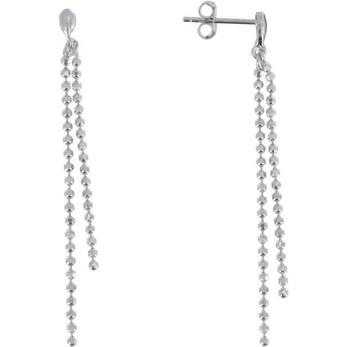 TRENDY 925 sterling silver filled long Dangle Boucles d'oreilles pendantes triple star Femmes 