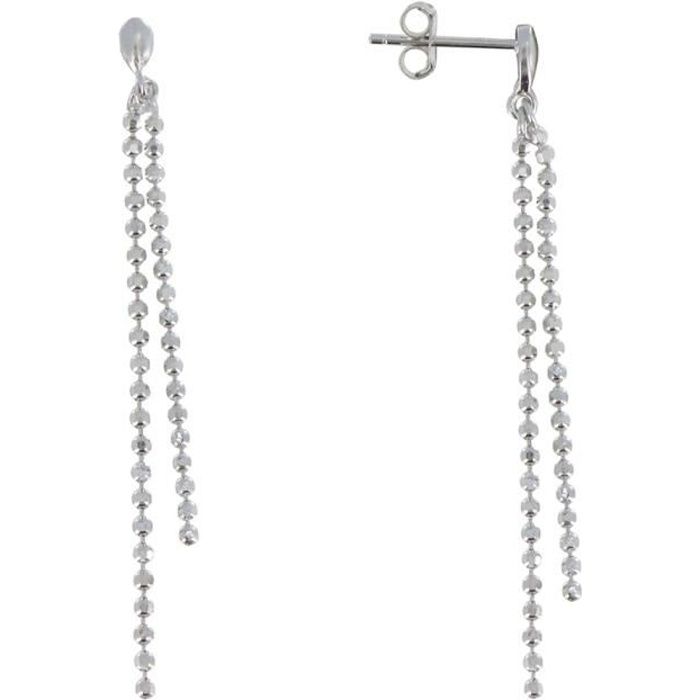 LES POULETTES BIJOUX - Silver Torsade Earrings with