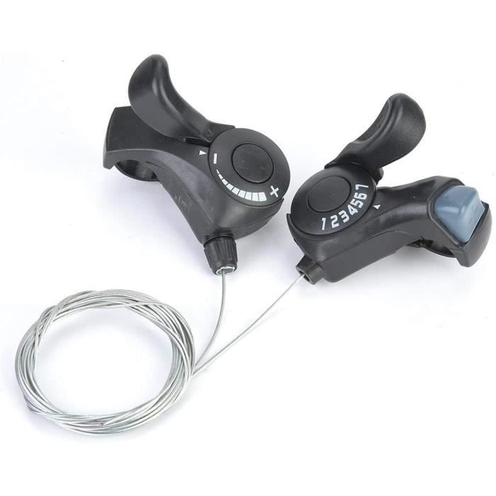 B Baosity Paire De Manettes De Vitesse Pour Vélo - Leviers De Vitesses 15/18/21 Vitesses, Compatible VTT Et Route