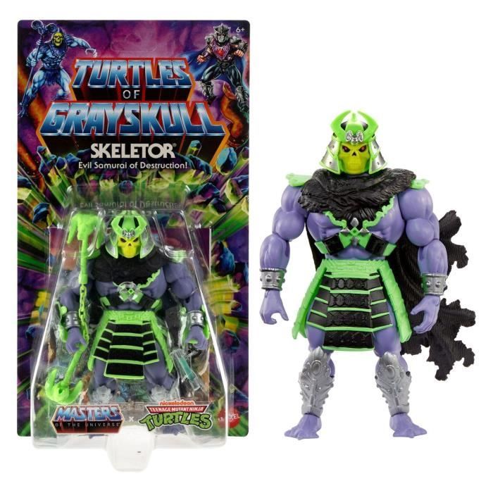 Figurine - MOTU x TMNT - Skeletor - 14 cm - Articulée - Accessoires inclus
