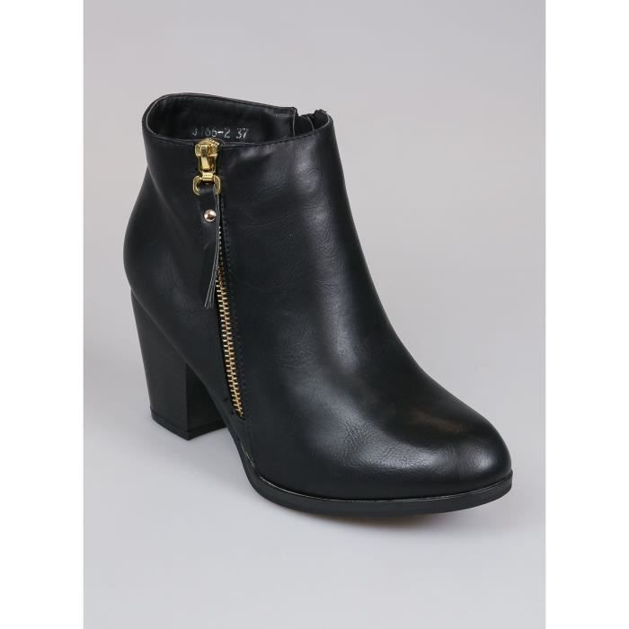 bottine a talon carre