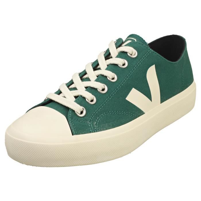 Baskets - VEJA - WATA II LOW - Homme - Vert Blanc - Toile - Lacets Baskets - VEJA - WATA II LOW - Homme - Vert Blanc - Toile - Lacets