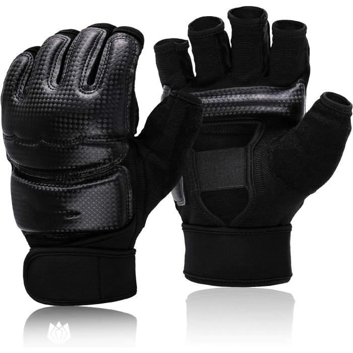 Gants Demi-Doigts En Cuir Naturel Lampa Pilot - Taille L, Marron - Ventilation Coton