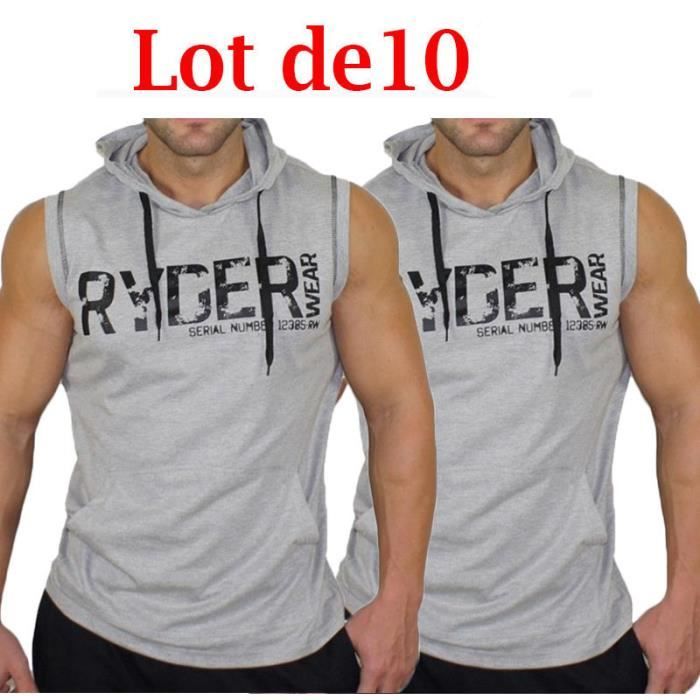 DéBardeur Homme De Gym Marque De Luxe DéBardeur à Capuche De Sport DéBardeur De Print Sans Manches T-shirt Homme