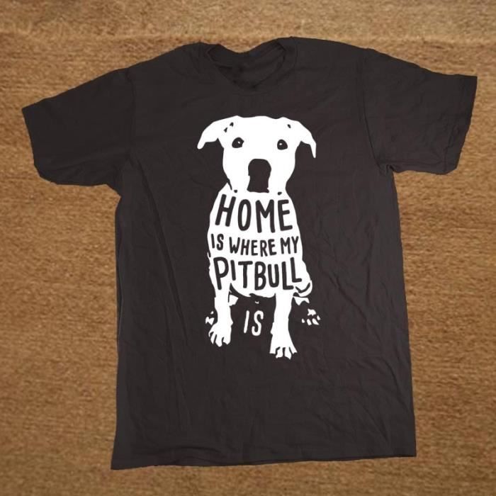 La Maison Est Ou Mon Pitbull Est Citation Noel De Noel Drole Noel Hommes T Shirt Tshirt Hommes Coton T Shirt A Manches Courtes Top Noir Cdiscount Pret A Porter