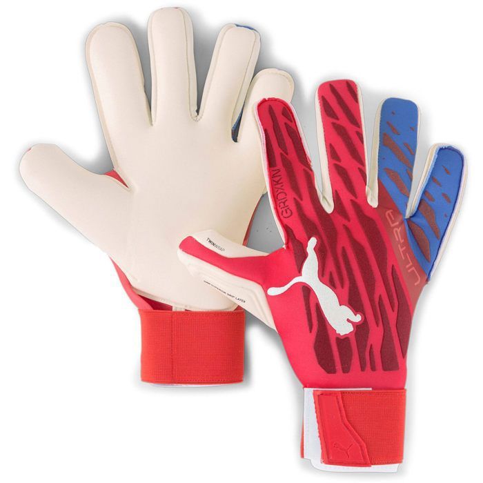 Gants de gardien Puma ULTRA Grip 1 Hybrid Pro - rose flash/blanc/bleu roi - 7