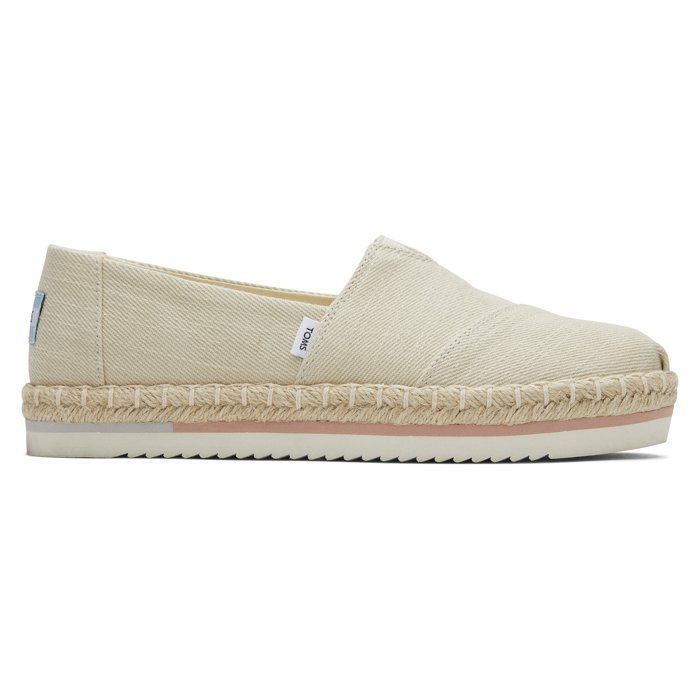 Espadrilles TOMS Alpargata Platform Rope Naturelles Crayeuses pour Femmes - EU 40