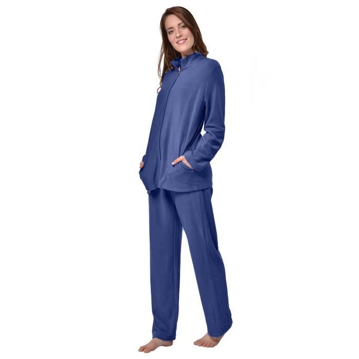 RAIKOU Femmes Polaire Loisirs Survêtement, Tenue d'intérieur Femme, 2 Pièce  Jogging Suit Sport Pyjama Décontracté Tenue Bleu Bleu - Cdiscount  Prêt-à-Porter