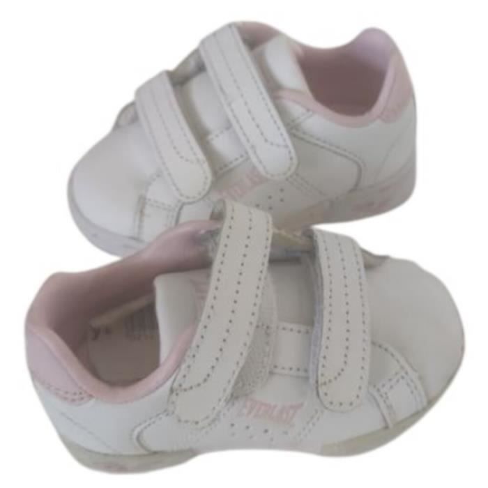 Everlast Baskets Sneakers - EVERLAST - Arizona - Blanches et Roses - Bébé - 100% Cuir Synthétique